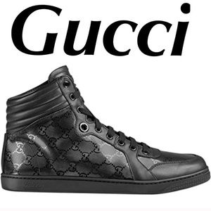 GUCCI Supreme GG Shoes, Black GG print, Men’s 10.5